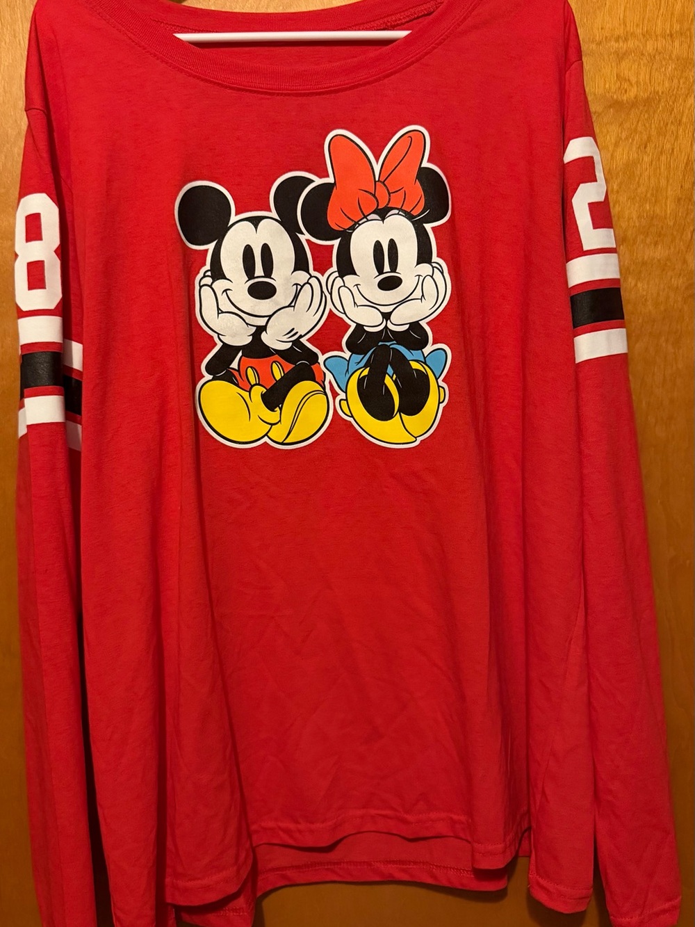 Disney Red Mickey & Minnie Long-Sleeve Graphic Tee